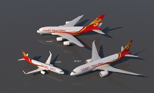 Various aircraft types of HNA 3d model