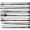 Various Designed Arrows As Sporting Equipment With Colorful Decorative Details