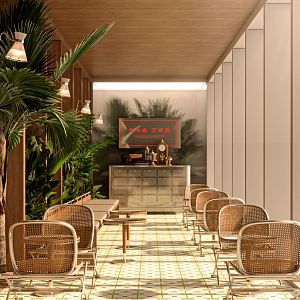 Nanyang Coffee Restaurant Modern Cafe 3d model