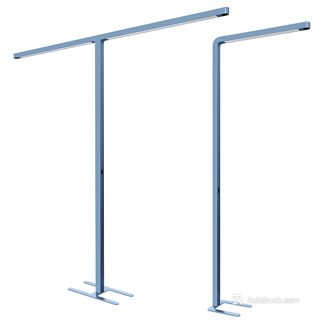 Outdoor Lights With Modern Metal Pole Design For Garden And Street Illumination 3d model 