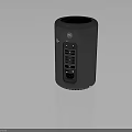 Modern Black Cylindrical Multi Functional Power Strip With USB Ports And AC Outlets