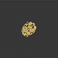 Golden Heart Shaped Decorative Household Item Featuring Hollow Glossy Texture And Surface Details