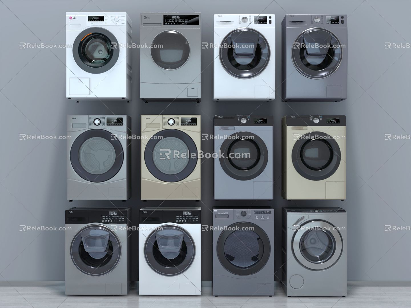 Modern washing machine 3d model