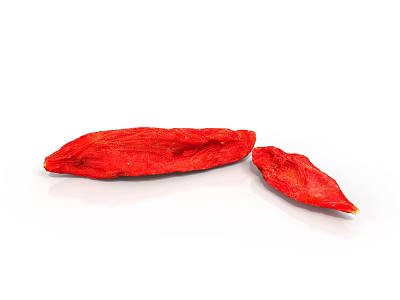 Fresh Dried Red Goji Berries Close Up View as Natural Healthy Superfood Snack 3d model