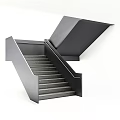 Modern Staircase With Steel Frame Concrete Steps And Minimalist Handrail Design
