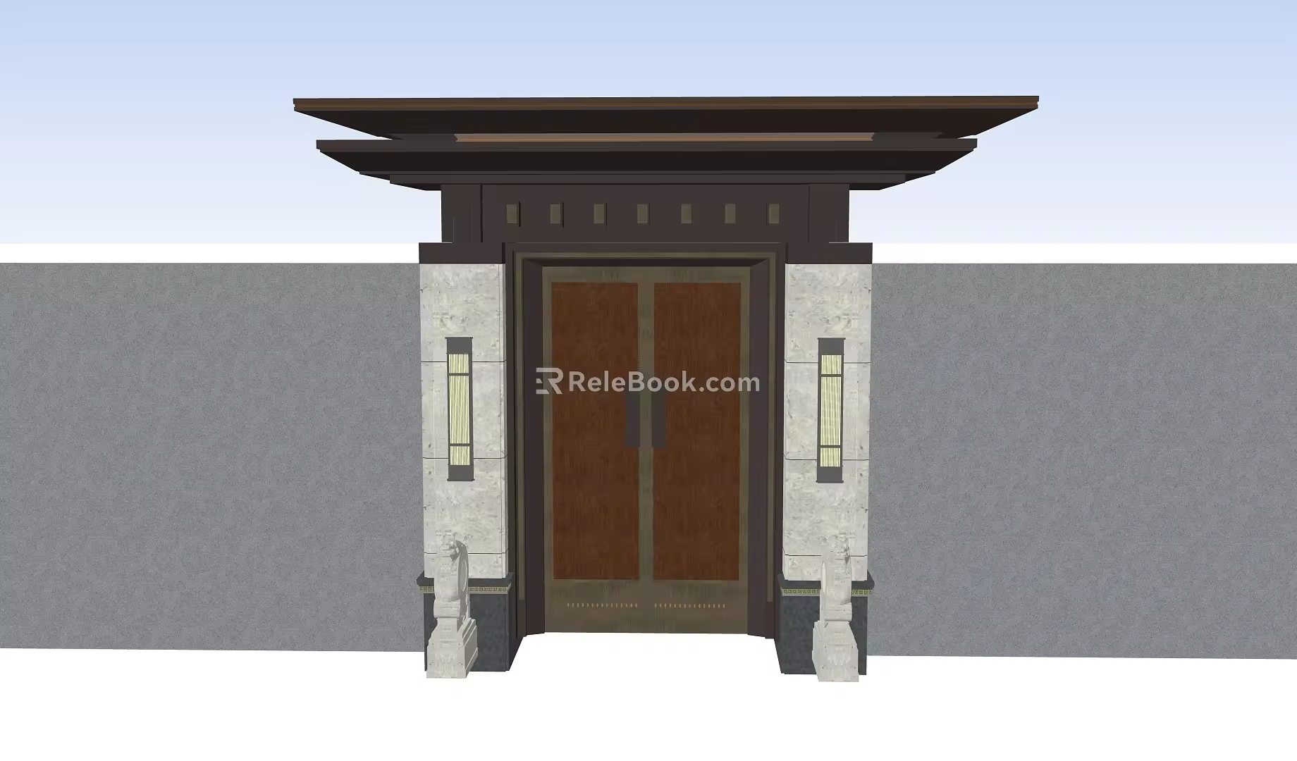 At the gate of the new courtyard 3d model