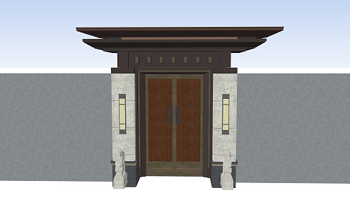 At the gate of the new courtyard 3d model