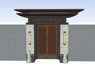 At the gate of the new courtyard 3d model