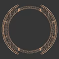 Gray 3D Model of Circular Mechanical Container Featuring Structural Side Panels