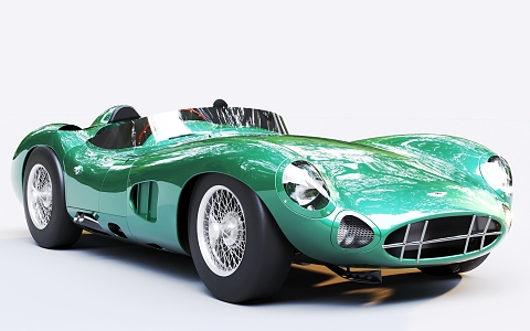 Retro Car sports car Aston Martin 3d model