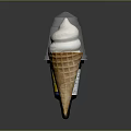 7 Eleven Ice Cream Cone And Cup With White Lid And Golden Logo