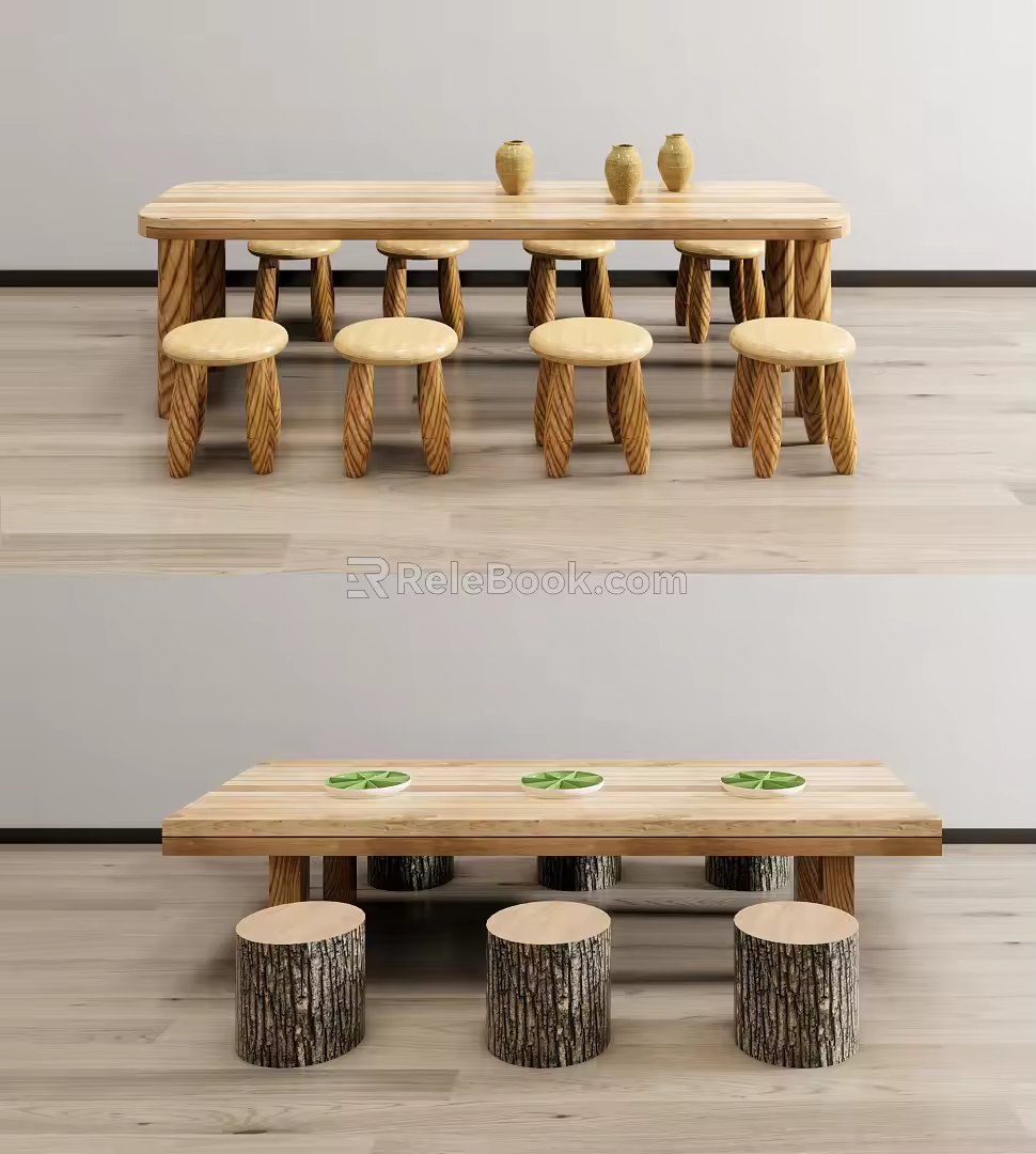 Modern Children's Table and Chair Children's Table and Chair Combination 3d model