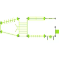 Outdoor Playground Equipment With Climbing Frames Monkey Bars Ladder Rings And Net Platform