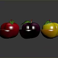 Fresh Red Yellow Purple Peaches And Plums With Green Leaves Whole And Sliced