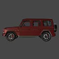 Red Mercedes G Class SUV With Modern Design Black Wheels And Sleek Exterior