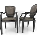 Modern Leisure Chairs With Wooden Frame Fabric Seat Backrest And Armrests Design