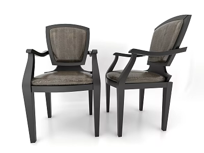 Modern Leisure Chairs With Wooden Frame Fabric Seat Backrest And Armrests Design 3d model