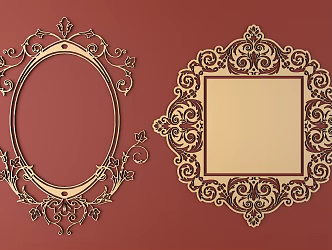 European-style Metal Carved European Pattern Hollow Carved Pattern 3d model