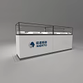 Modern White Display Showcase With Glass Cover For Baotuo Brand Products