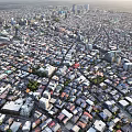 Aerial City Planning Showing Urban Layout With Residential And Commercial Districts