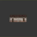 Rustic Old House With Weathered Brick Walls Rusted Metal Roof Awning And Wooden Fence