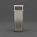 Modern Hall Trash Bin Shopping Mall Announcement Trash Bin Stainless Steel Trash Bin Office Trash Bin 3d model