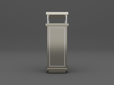 Modern Hall Trash Bin Shopping Mall Announcement Trash Bin Stainless Steel Trash Bin Office Trash Bin 3d model