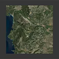 3D Terrain Model Featuring Mountain Ranges Lush Green Vegetation And Coastal Areas