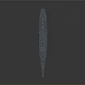 Detailed Warship Model With Blue Hull Brown Bottom Masts And Turrets