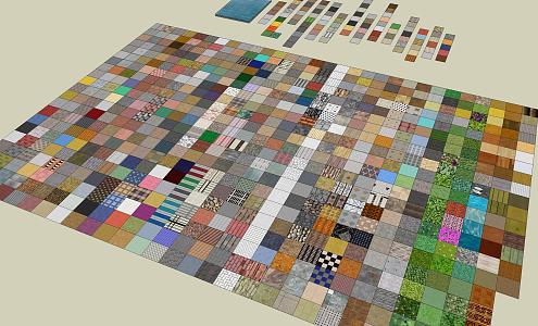 All kinds of modern floor tile pavement 3d model