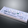 portable synthesizer mixer reverberator tuner mixer mixing equipment 3d model