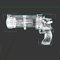 Game Movie Character Steampunk Style Gun With Wooden Metal Structure And Colorful Patterns