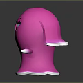 Pink Cartoon Game Movie Character With Big Blue Eyes Long Eyelashes And Round Body Shape