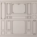 Elegant Decorative Wall Components With Carved Frames And Various Shapes 3d model