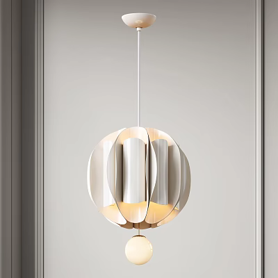 Modern chandelier IKEA cream chandelier 3d model