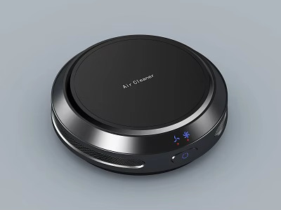 Air Universe Black Round Daily Electrical Appliance for Home Air Purification 3d model