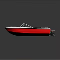 Modern White Red Yacht Design With Cockpit Windows And Seating