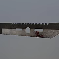 Tactical Military Knife With Serrated Blade Blood Stains And Wooden Handle Design