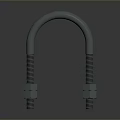 Heavy Duty Steel U Bolt Hardware Tool with Secure Nuts for Industrial Fastening