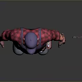 3D Construction Worker Character Model With Red Plaid Shirt Overalls And Saw Tool