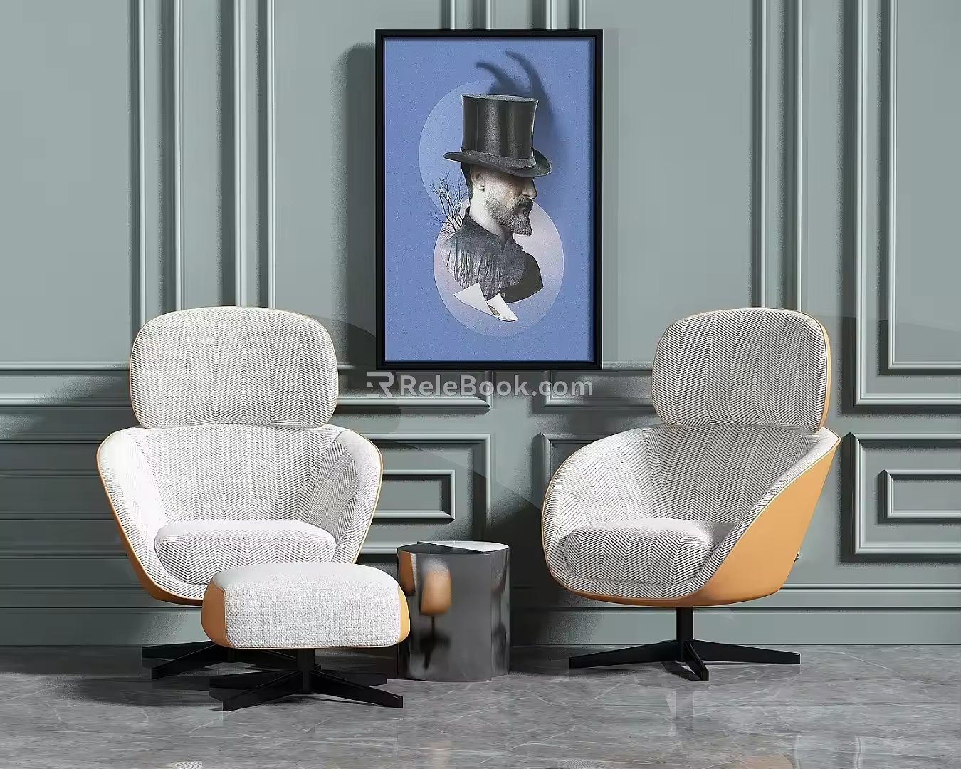 Single sofa 3d model