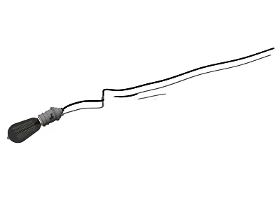 Modern Table Lamp with Black Shade and Flexible Wire Design for Desk Use 3d model