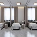 Medical Examination Room Interior With Medical Equipment Desk Chairs And Wall Paintings