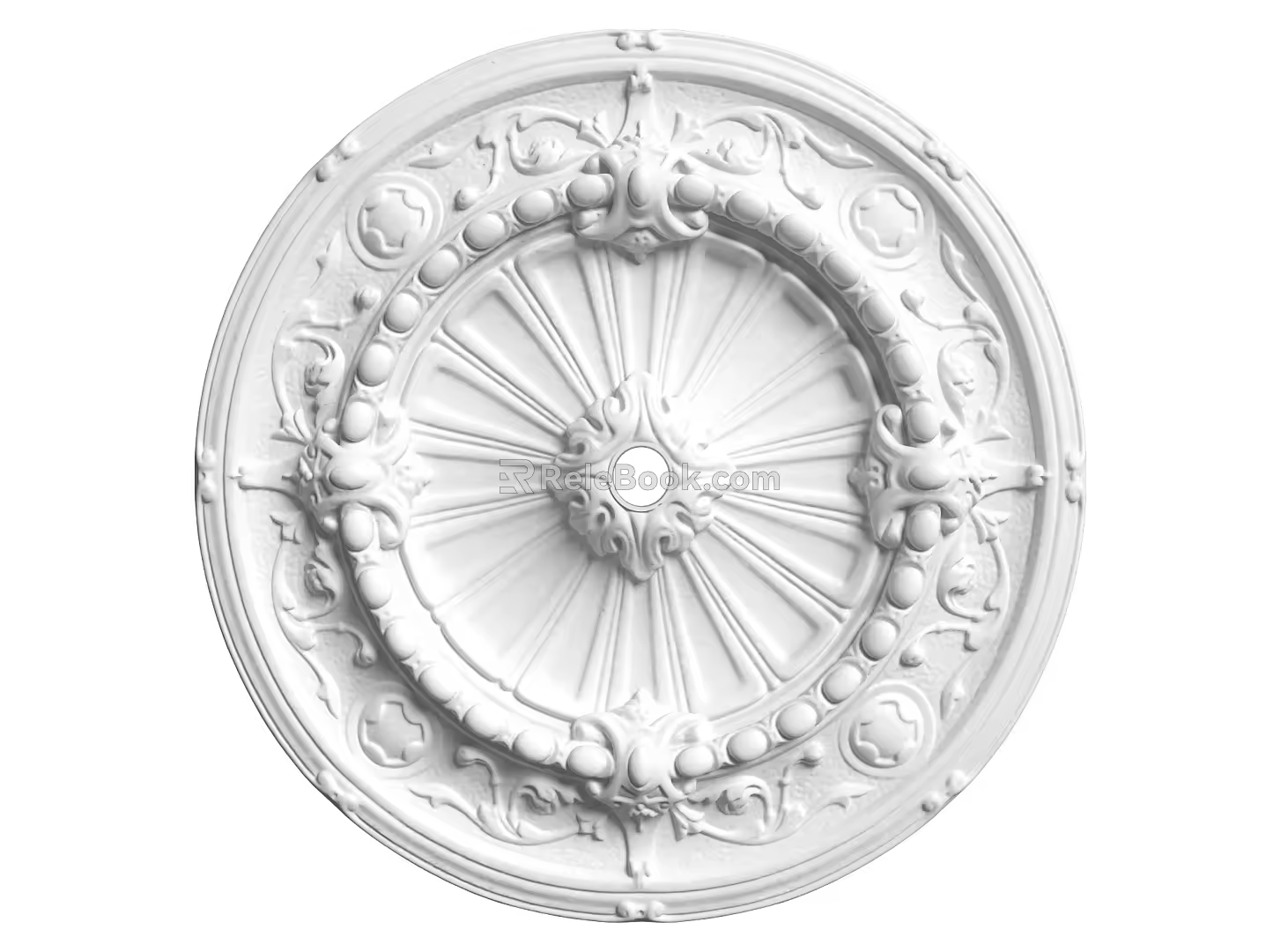 European-style lamp panel gypsum component carved 3d model