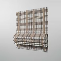 Roman Blinds With Plaid Pattern In Brown Beige Black For Window Decor