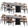 Modern Dining Table and Chair 3d model