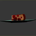 Modern Cake Cherry Cafferty Cream Cake West Point 3d model