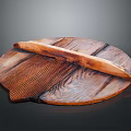 Natural Wooden Round Cutting Board With Handcrafted Knife And Smooth Texture