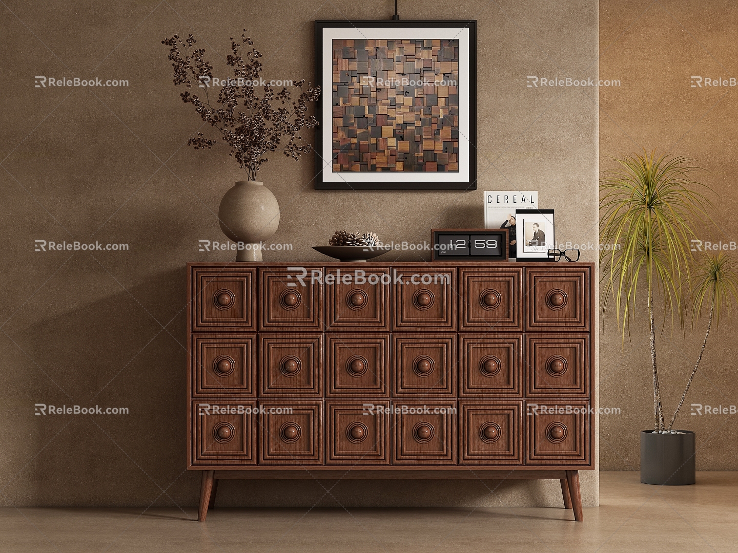 Middle Style Sideboard 3d model