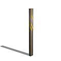 Modern Tech Inspired Outdoor Landscape Lights With Yellow Accent Strips Design